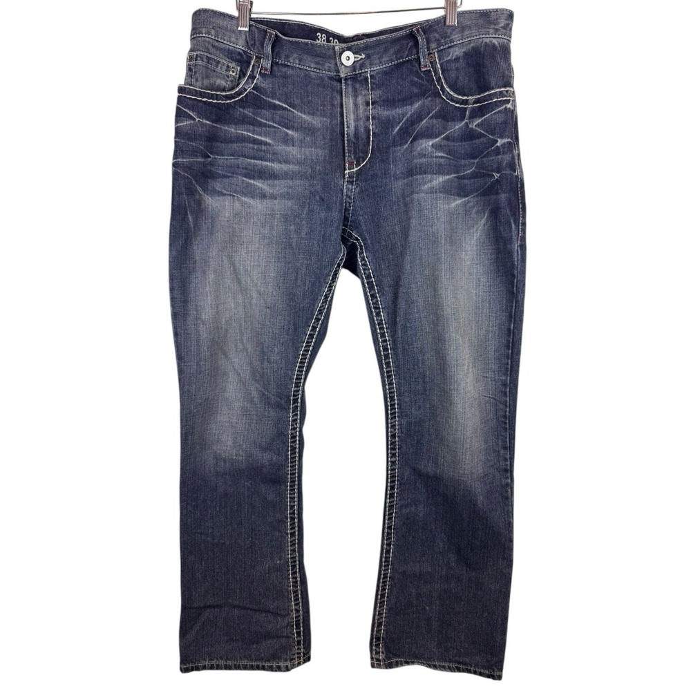 INC International‎ Concepts Copenhagen Slim Boot Cut Dark Jeans Mens 38x30 Blue